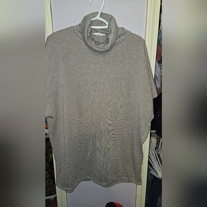 Elegant Cowl Neck Sweater - Taupe